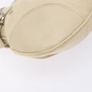 Salvatore Ferragamo Gancini Hand Bag Leather Ivory Silver Auth 142123-9