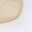 Salvatore Ferragamo Gancini Hand Bag Leather Ivory Silver Auth 142123-16