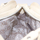 Salvatore Ferragamo Gancini Hand Bag Leather Ivory Silver Auth 142123-20