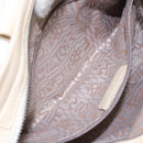 Salvatore Ferragamo Gancini Hand Bag Leather Ivory Silver Auth 142123-22