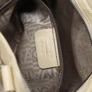 Salvatore Ferragamo Gancini Hand Bag Leather Ivory Silver Auth 142123-12