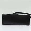 Salvatore Ferragamo Gancini Hand Bag Leather 2way Black Gold Auth 142126-5