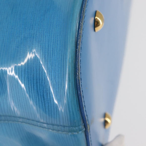 LOUIS VUITTON Epi Plage Lagoon Bay Tote Bag Blue M92470 LV Auth 142128