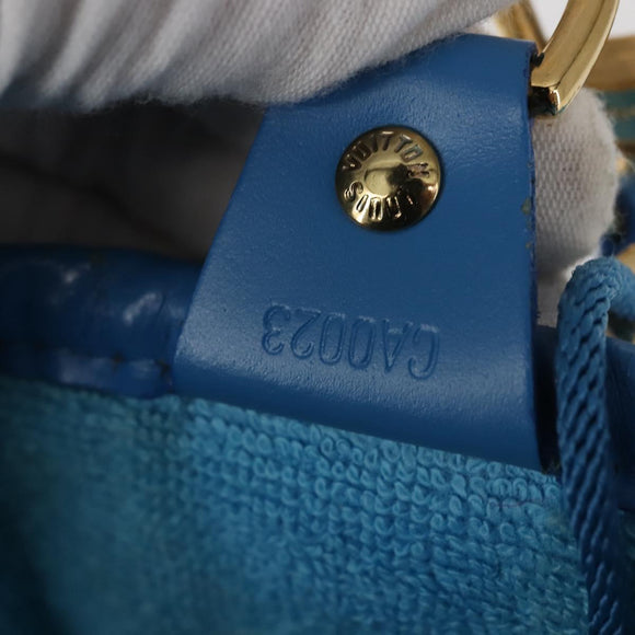 LOUIS VUITTON Epi Plage Lagoon Bay Tote Bag Blue M92470 LV Auth 142128