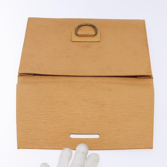 LOUIS VUITTON Epi Jena Clutch Bag Beige M52726 LV Auth 142132