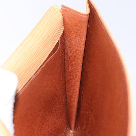 LOUIS VUITTON Epi Jena Clutch Bag Beige M52726 LV Auth 142132