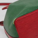 LOUIS VUITTON Epi Petit Noe Shoulder Bag Bicolor Green Red M44147 LV Auth 142133-14