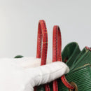 LOUIS VUITTON Epi Petit Noe Shoulder Bag Bicolor Green Red M44147 LV Auth 142133-10
