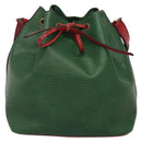 LOUIS VUITTON Epi Petit Noe Shoulder Bag Bicolor Green Red M44147 LV Auth 142133-13