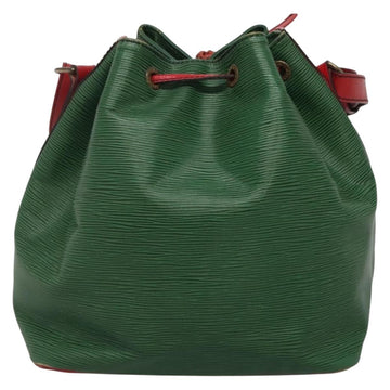 LOUIS VUITTON Epi Petit Noe Shoulder Bag Bicolor Green Red M44147 LV Auth 142133 - 0