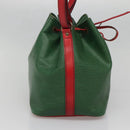 LOUIS VUITTON Epi Petit Noe Shoulder Bag Bicolor Green Red M44147 LV Auth 142133-3