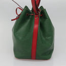 LOUIS VUITTON Epi Petit Noe Shoulder Bag Bicolor Green Red M44147 LV Auth 142133-4
