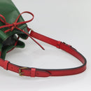 LOUIS VUITTON Epi Petit Noe Shoulder Bag Bicolor Green Red M44147 LV Auth 142133-7