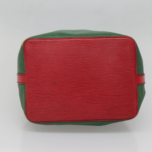 LOUIS VUITTON Epi Petit Noe Shoulder Bag Bicolor Green Red M44147 LV Auth 142133