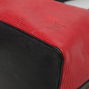 LOUIS VUITTON Epi Petit Noe Shoulder Bag Bicolor Black Red M44017 LV Auth 142148-9