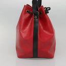 LOUIS VUITTON Epi Petit Noe Shoulder Bag Bicolor Black Red M44017 LV Auth 142148-3