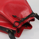 LOUIS VUITTON Epi Petit Noe Shoulder Bag Bicolor Black Red M44017 LV Auth 142148-6