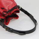 LOUIS VUITTON Epi Petit Noe Shoulder Bag Bicolor Black Red M44017 LV Auth 142148-7
