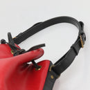 LOUIS VUITTON Epi Petit Noe Shoulder Bag Bicolor Black Red M44017 LV Auth 142148-8