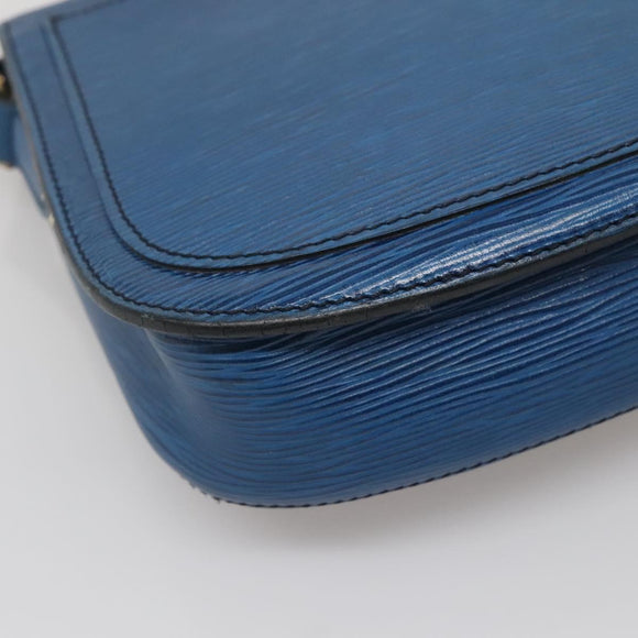 LOUIS VUITTON Epi Saint Cloud GM Shoulder Bag Toledo Blue M52195 LV Auth 142149