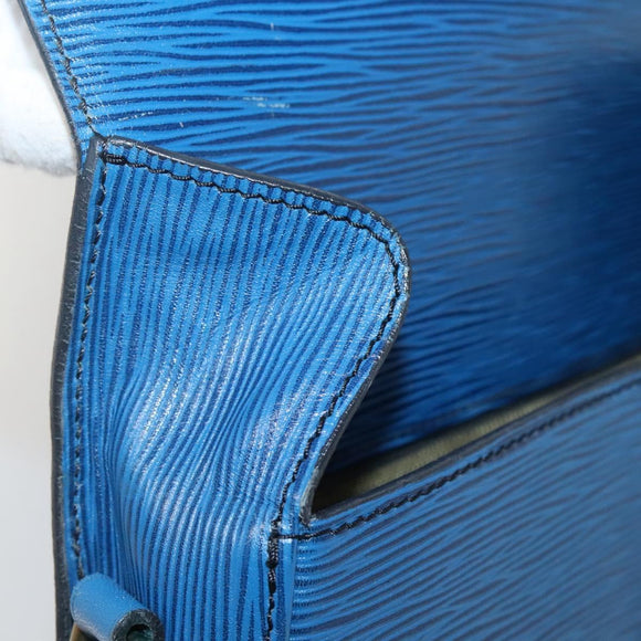 LOUIS VUITTON Epi Saint Cloud GM Shoulder Bag Toledo Blue M52195 LV Auth 142149
