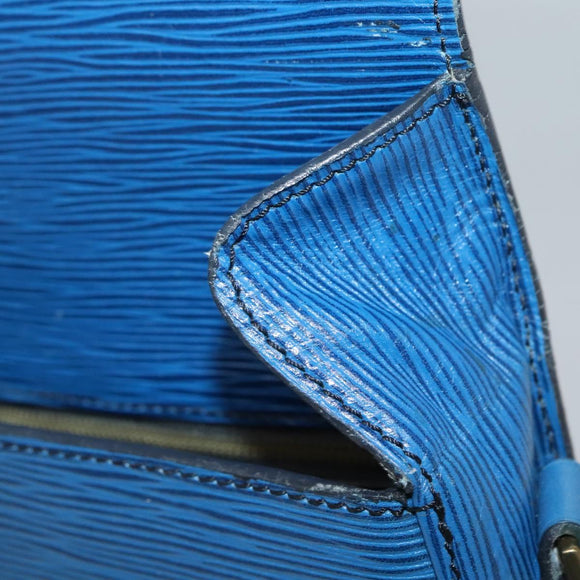 LOUIS VUITTON Epi Saint Cloud GM Shoulder Bag Toledo Blue M52195 LV Auth 142149