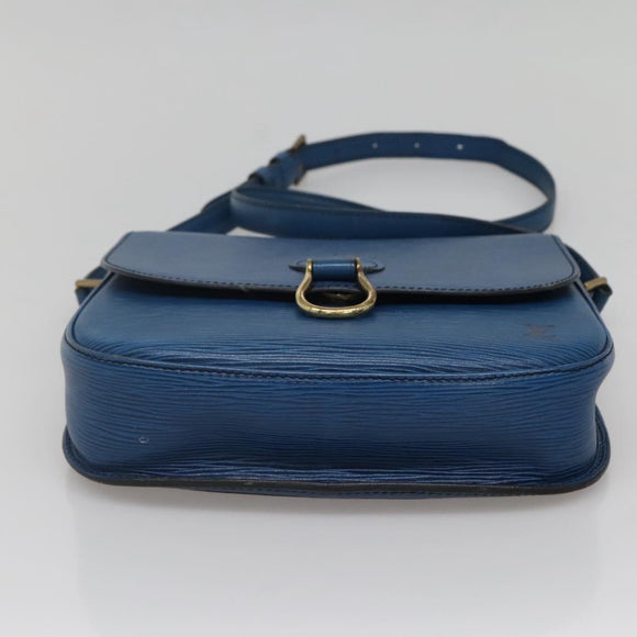 LOUIS VUITTON Epi Saint Cloud GM Shoulder Bag Toledo Blue M52195 LV Auth 142149