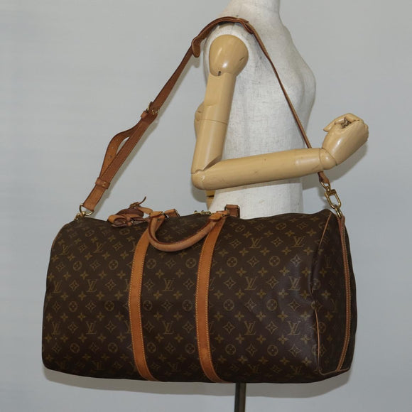 LOUIS VUITTON Monogram Keepall Bandouliere55 Boston Bag M41414 LV Auth 142156