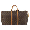 LOUIS VUITTON Monogram Keepall Bandouliere55 Boston Bag M41414 LV Auth 142156-2