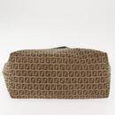 FENDI Zucchino Canvas Tote Bag Brown Auth 142159-6