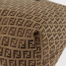FENDI Zucchino Canvas Tote Bag Brown Auth 142159-15