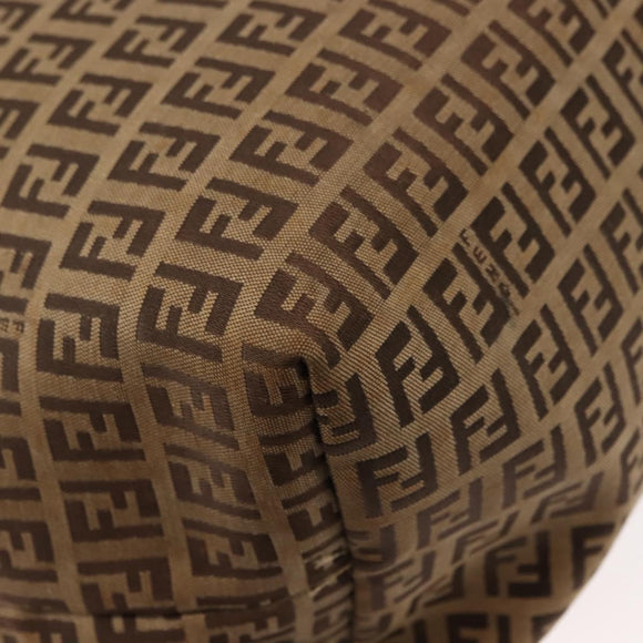 FENDI Zucchino Canvas Tote Bag Brown Auth 142159