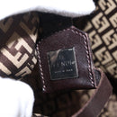 FENDI Zucchino Canvas Tote Bag Brown Auth 142159-17