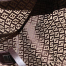 FENDI Zucchino Canvas Tote Bag Brown Auth 142159-11