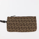FENDI Zucchino Canvas Tote Bag Brown Auth 142159-20