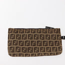 FENDI Zucchino Canvas Tote Bag Brown Auth 142159-21