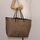 FENDI Zucchino Canvas Tote Bag Brown Auth 142159-23