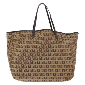 FENDI Zucchino Canvas Tote Bag Brown Auth 142159 - 0