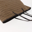 FENDI Zucchino Canvas Tote Bag Brown Auth 142159-7