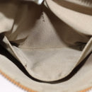 FENDI Zucchino Canvas Shoulder Bag Orange Silver Auth 142160-20