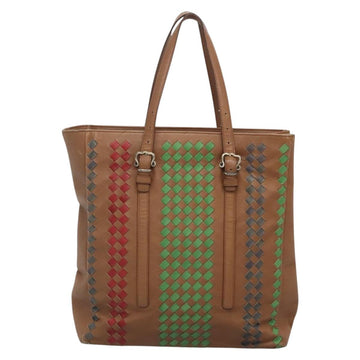 BOTTEGA VENETA INTRECCIATO Tote Bag Leather Brown Auth 142163 - 0
