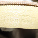 Salvatore Ferragamo Gancini Shoulder Bag Leather Yellow Silver Auth 142164-12