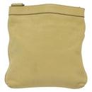 Salvatore Ferragamo Gancini Shoulder Bag Leather Yellow Silver Auth 142164-2