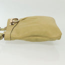 Salvatore Ferragamo Gancini Shoulder Bag Leather Yellow Silver Auth 142164-4