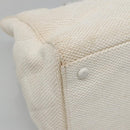 CHANEL Matelasse Chain Shoulder Bag Straw White Gold CC Auth 142166-15