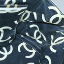 CHANEL Matelasse Chain Shoulder Bag Straw White Gold CC Auth 142166-21