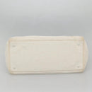 CHANEL Matelasse Chain Shoulder Bag Straw White Gold CC Auth 142166-5