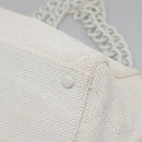 CHANEL Matelasse Chain Shoulder Bag Straw Ivory Gold CC Auth 142167-8