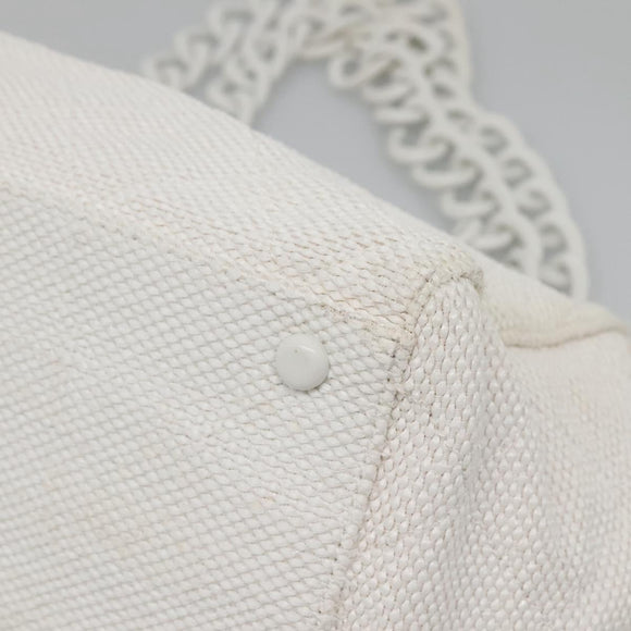 CHANEL Matelasse Chain Shoulder Bag Straw Ivory Gold CC Auth 142167