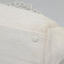 CHANEL Matelasse Chain Shoulder Bag Straw Ivory Gold CC Auth 142167-16